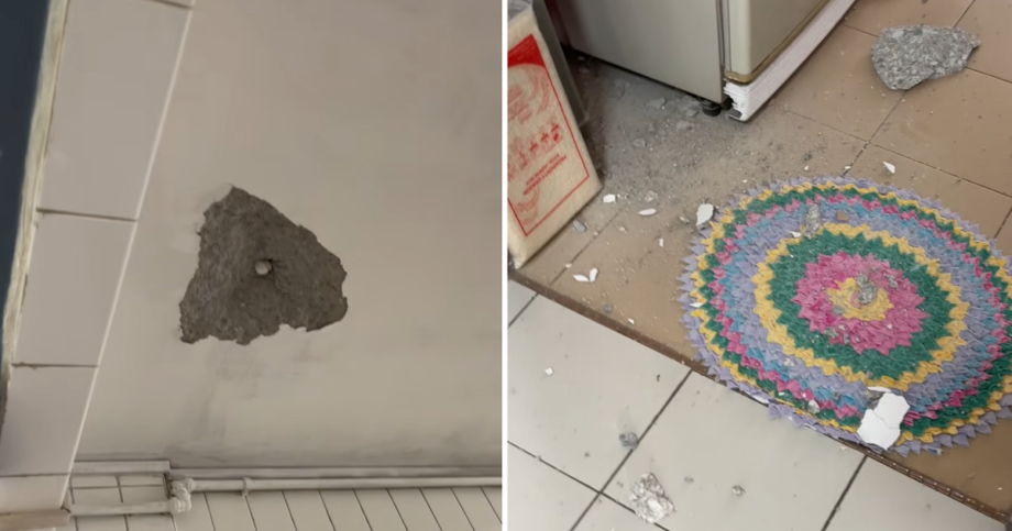 Hole in Bukit Panjang resident’s ceiling allegedly caused by neighbour’s renovation , Singapore News