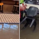 Flash floods take ‘waterfront dining’ to new levels at Tengah mall and Clementi eatery