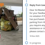 Bukit Merah resident complains about parcels in carpark, says reply ‘doesn’t make sense at all’