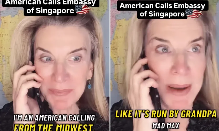 US woman makes spoof video asking for political asylum in S’pore, promises to ‘treat the MRT like a church’