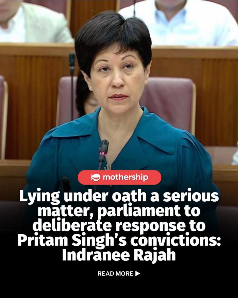 @mothershipsg “We cannot talk about having a First World Parliament or providing…