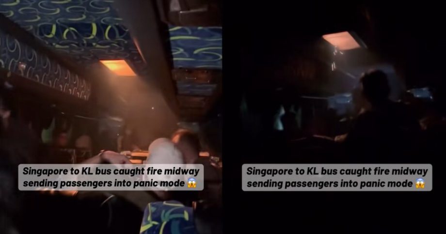 ‘Stop the bus!’ Panic on Singapore-KL coach as sparks fall from ceiling, Singapore News