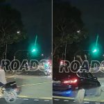 PMD rider hit by car while crossing road on red man in Bishan, flies off vehicle