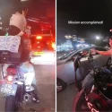 ‘Honk for gifts’: Motorcyclists surprise road users with festive giveaway in Punggol and Bugis