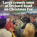 @mothershipsg festive vibes all around at orchard  Large crowds gathered along O…