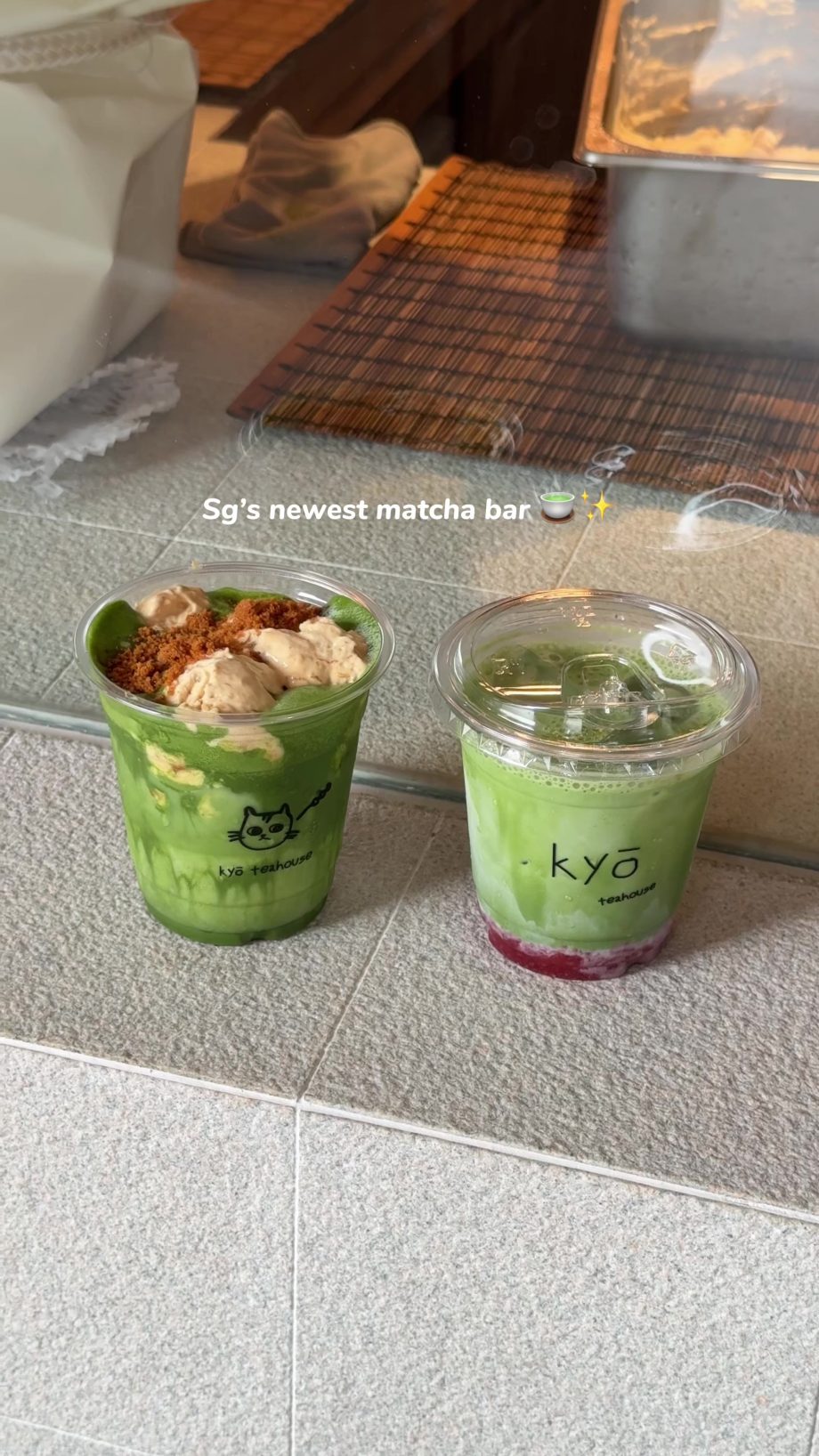 @ice_dwhite [NEW] matcha bar at chinatown!! Kyo teahouse  Check out our IG/ Tele…