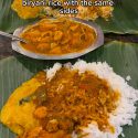 @sgadventurousduo .50 for free-flow rice, curry, potatoes and papadum  Samy’s …