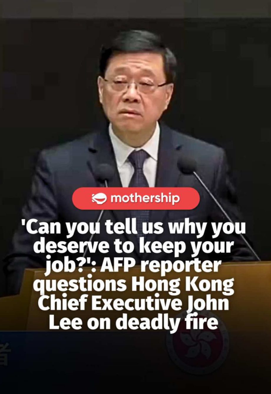 @mothershipsg Speaking at a news conference on Dec. 2, Hong Kong Chief Executive…