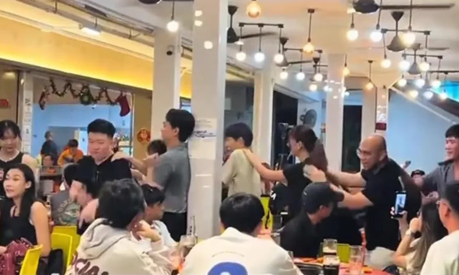 Alexandra coffee shop turns into impromptu dance floor after group brings in DJ booth, beer tap