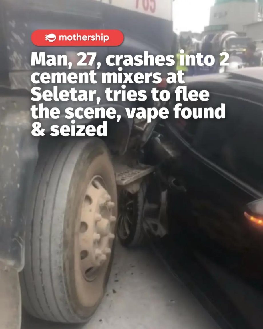 @mothershipsg Following a collision between a car, a truck, and two cement mixer… @mothershipsg Following a collision between a car, a truck, and two cement mixer…