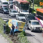Van ends up on road divider in Toa Payoh, driver assisting with police investigations Van ends up on road divider in Toa Payoh, driver assisting with police investigations