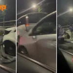 5 cars and M’sian coach in chain collision on SLE, bus driver assisting with police investigation