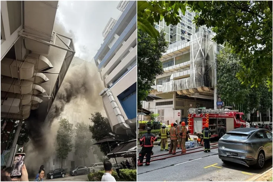 Fire breaks out at Hong Lim food centre