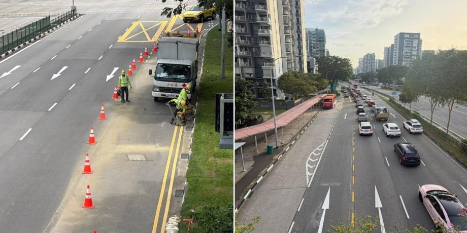 Bus lane on Upper Serangoon Road changed to dotted lane to improve traffic low, sparks debate Bus lane on Upper Serangoon Road changed to dotted lane to improve traffic low, sparks debate