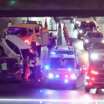Four people taken to hospital after four-car pile-up on CTE