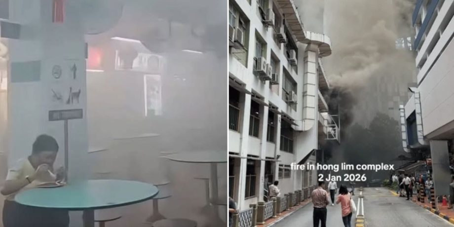 Auntie goes viral after being spotted calmly finishing meal amid Hong Lim food centre fire