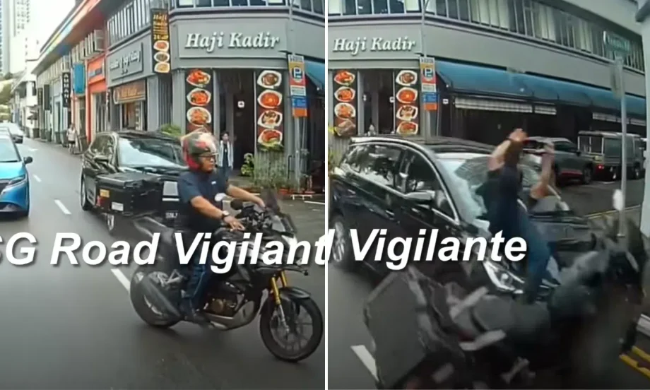 Who’s at fault? Motorcyclist hit by car while changing lanes along Lavender Street