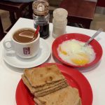 @ray_zeng Eating the national Singaporean breakfast like a local at Ya Kun Kaya …