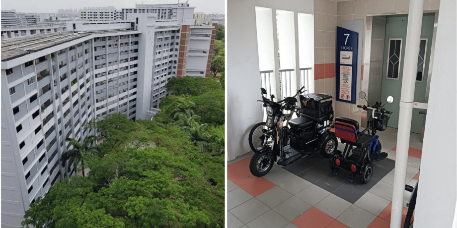 Netizens slam parking of 2 PMAs in front of HDB lift in Bedok North, causing obstruction Netizens slam parking of 2 PMAs in front of HDB lift in Bedok North, causing obstruction