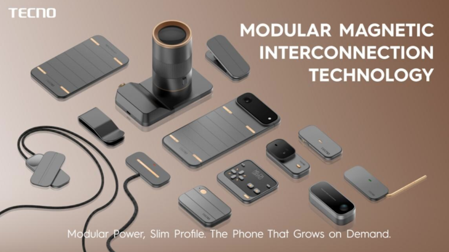 Tecno just unveiled a ridiculously thin modular smartphone concept design
