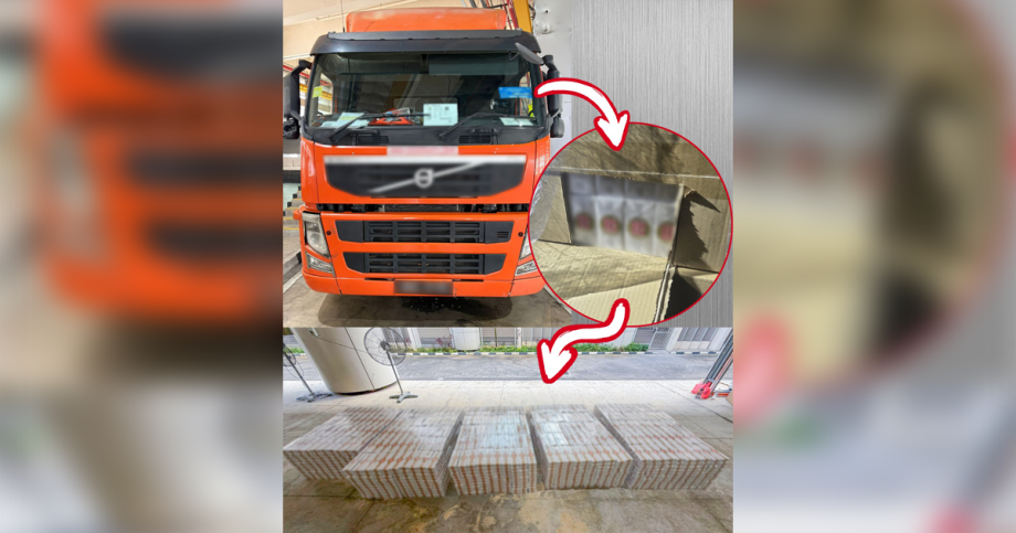 ICA ‘calls bluff’ on Malaysia lorry with goods declared as machines and appliances, uncover 2,400 cartons of duty-unpaid cigarettes, Singapore News