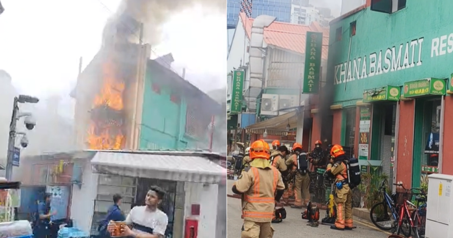 Fire breaks out at eatery in Little India, no injuries reported , Singapore News
