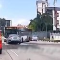 Car crashes into SBS Transit bus along Upper Changi Road North after beating red light, Singapore News