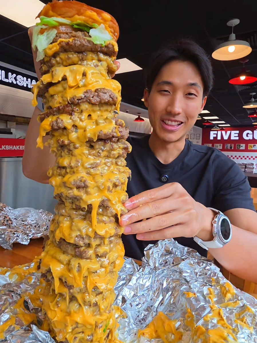 @zermattneo LARGEST @fiveguys burger ever ordered… and eaten. #sgfoodie #foodc…