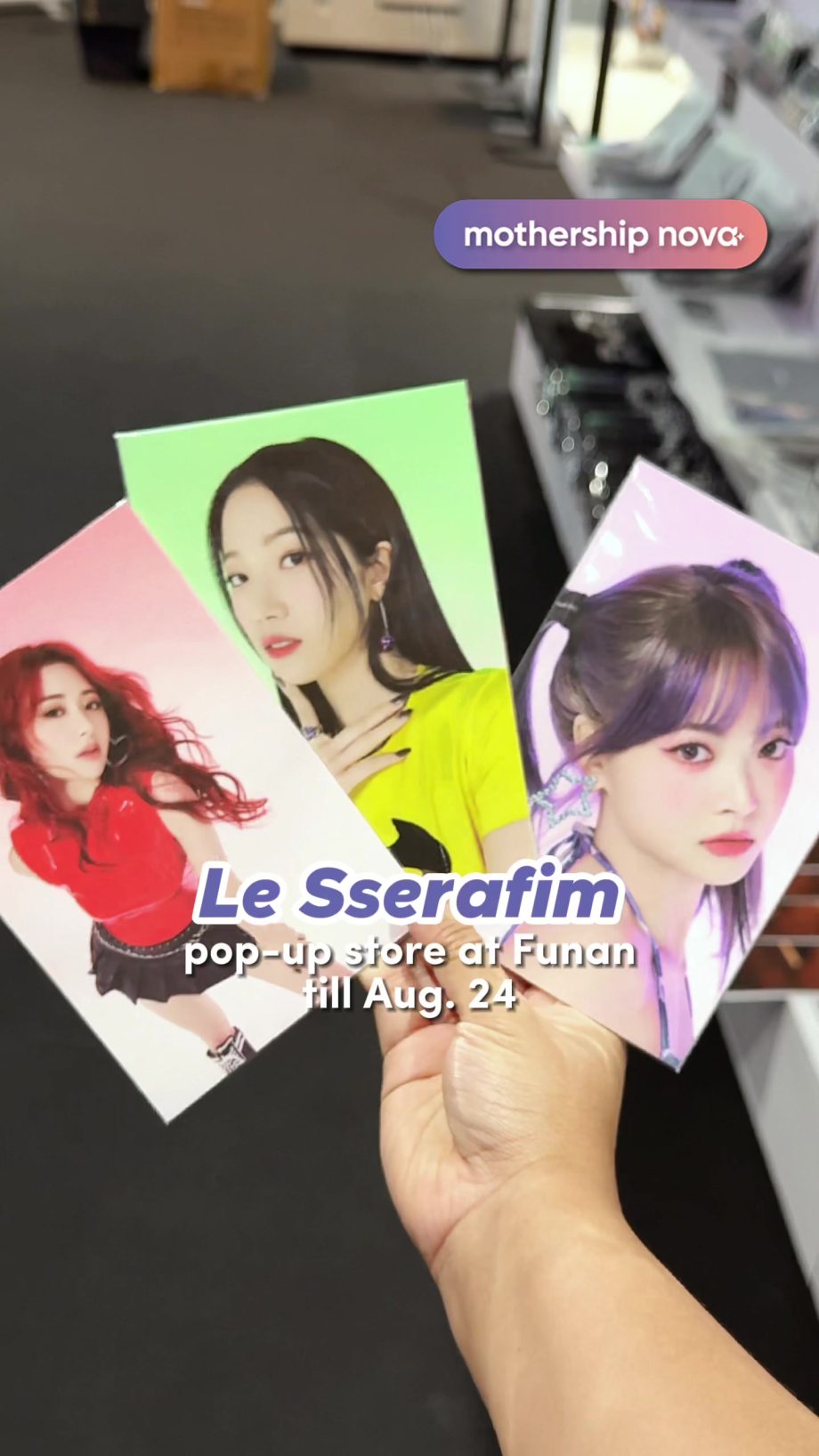 @mothership.nova Le Sserafim pop-up : Till Aug. 24 : Funan, Basement 2, 107 Nort…