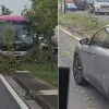 Cement truck, bus among 4 vehicles in accident on Tanah Merah Coast Road; no injuries reported