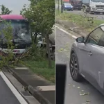 Cement truck, bus among 4 vehicles in accident on Tanah Merah Coast Road; no injuries reported