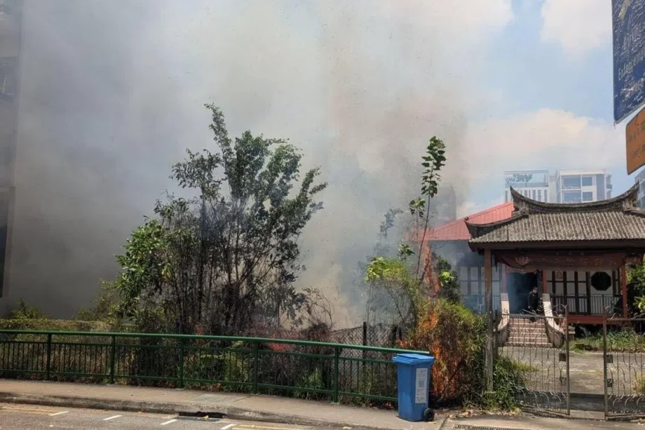1 taken to hospital after fire in temple in Geylang
