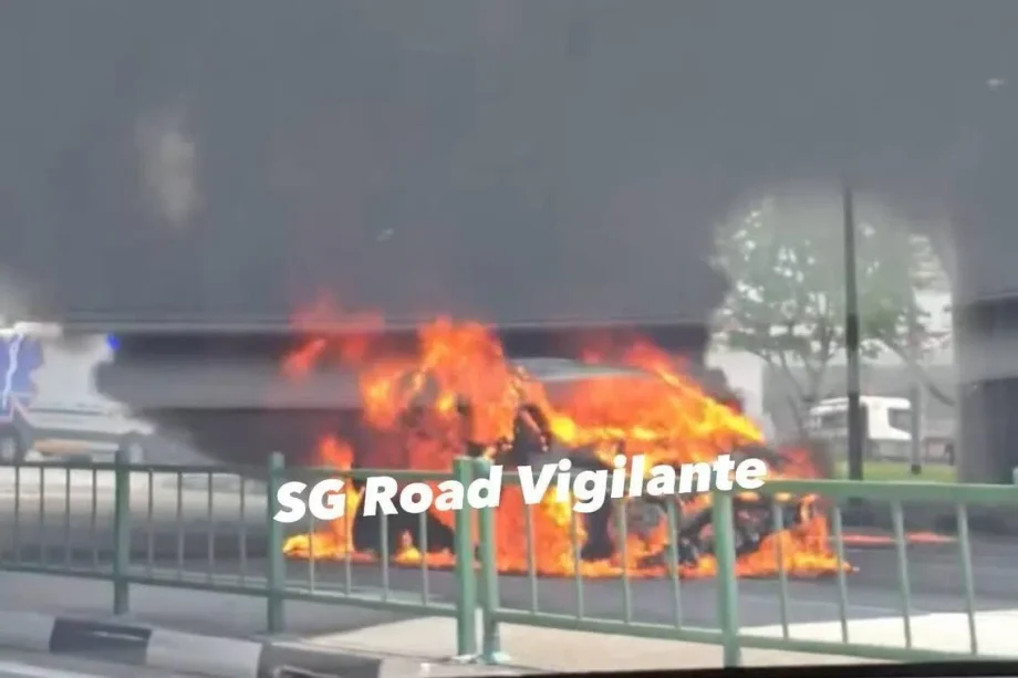 Car catches fire in Ang Mo Kio; no injuries reported
