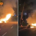 E-bike ‘explodes’ in front of Stomper in Balestier, rider and woman jump to safety