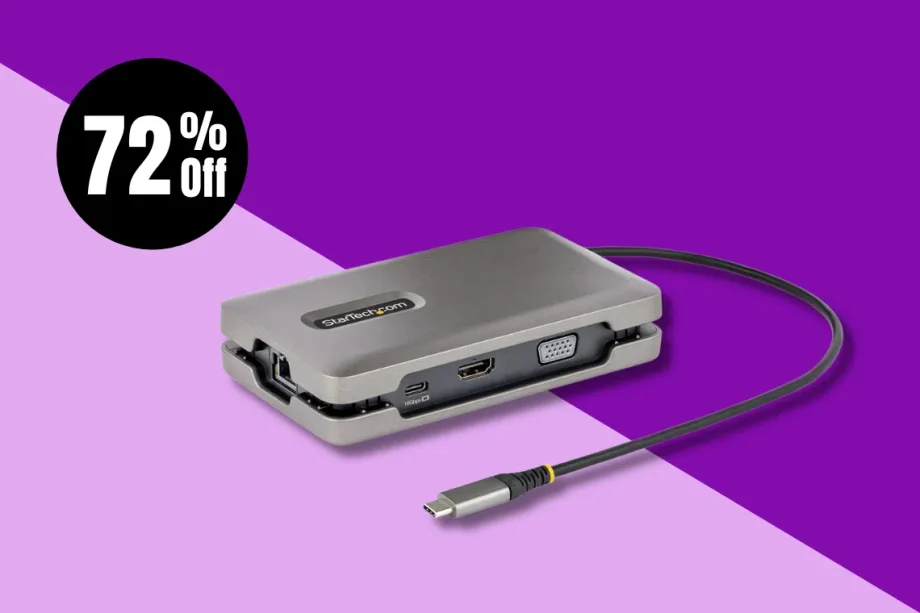 This USB-C hub with 3 video outputs is now 72% off