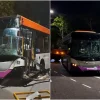 Bus passenger taken to hospital after accident in Lornie Road