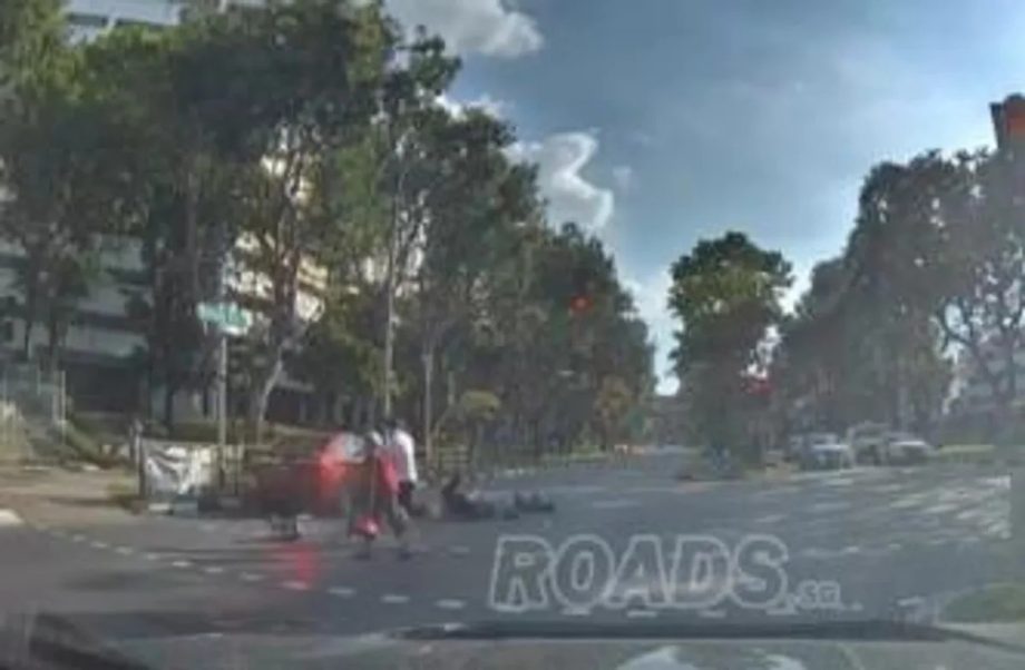 Two kids and woman taken to hospital after accident between car and PMD in Hougang