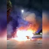 Cabby taken to hospital after car catches fire in CTE accident with taxi