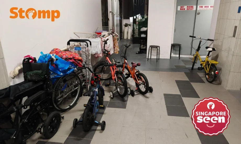 Marsiling resident wants 8-year corridor clutter by ‘inconsiderate’ neighbours to stop ‘once and for all’