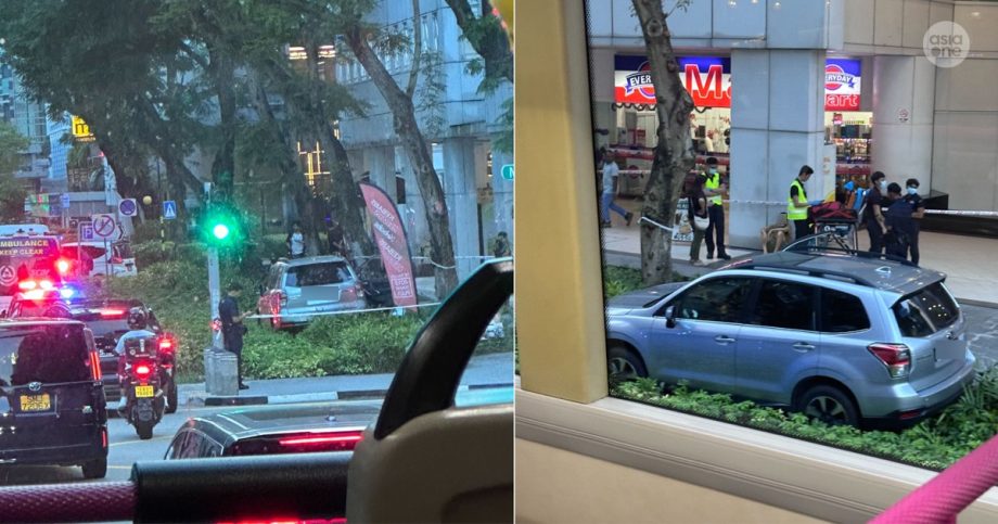Pedestrian, 66, dies after car hits her and mounts road verge in Bencoolen; driver arrested, Singapore News