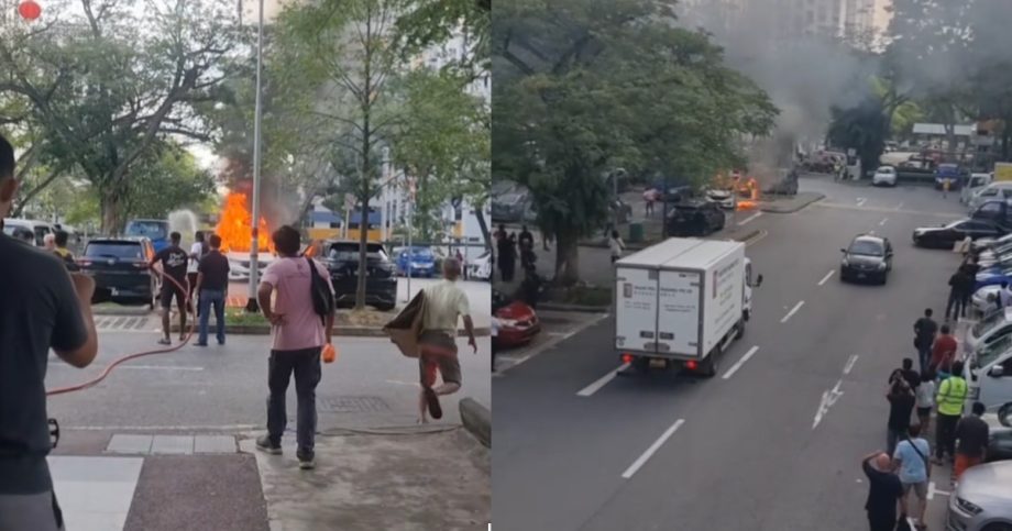Passers-by put out car fire at Boon Lay Shopping Centre carpark, Singapore News Passers-by put out car fire at Boon Lay Shopping Centre carpark, Singapore News