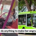 Commuters kick each other after argument on SMRT bus, driver & passenger step in
