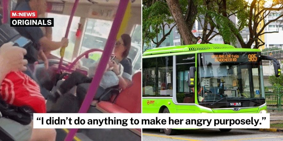 Commuters kick each other after argument on SMRT bus, driver & passenger step in