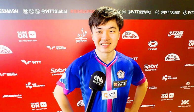 Taiwan’s Lin fights into WTT Singapore final