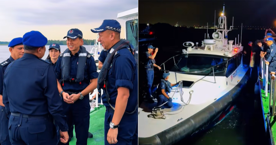 Police Coast Guard crosses deck with Johor counterparts, breaks fast together at sea, Singapore News