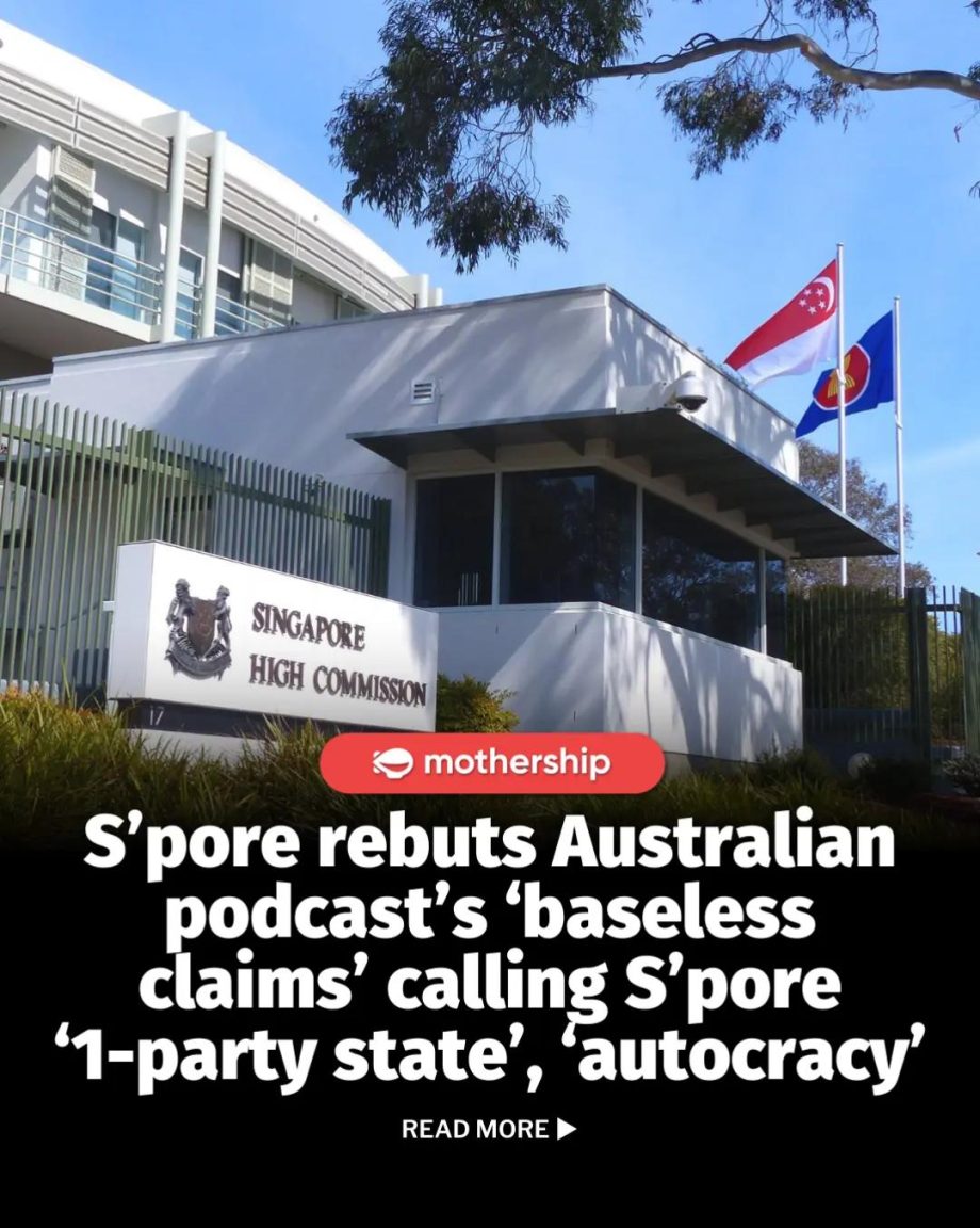 @mothershipsg The podcast host had called Singapore a “one-party state” and an “…
