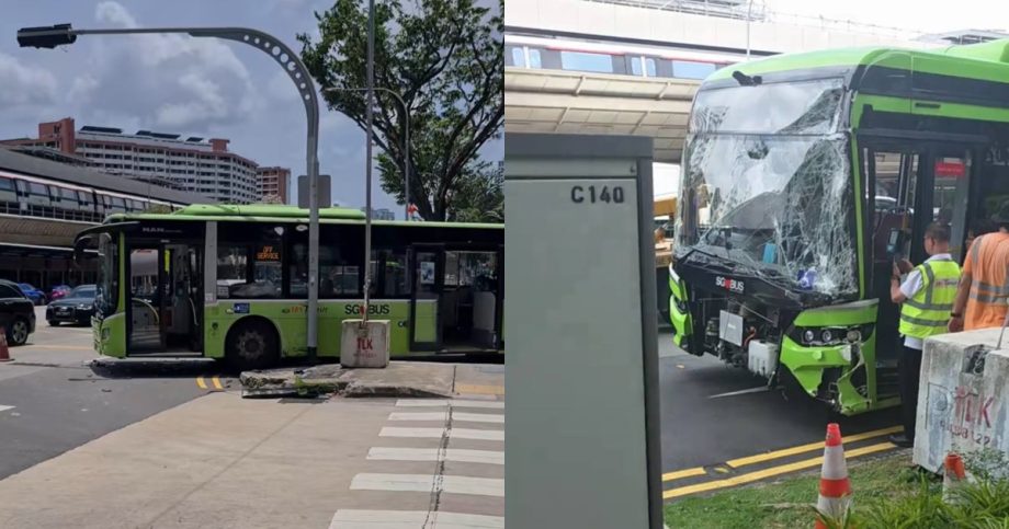 4 taken to hospital, including infant, after 2 buses and car collide in Ang Mo Kio, Singapore News