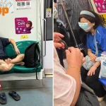 Blindfolded man ‘meditates’ on train, another MRT commuter wears mask over her eyes