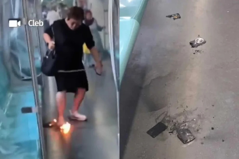 Woman taken to hospital after power bank catches fire in train cabin at Admiralty MRT station
