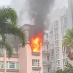 Firefighter suffers minor burn while putting out fire at Kovan condo unit; man arrested for mischief